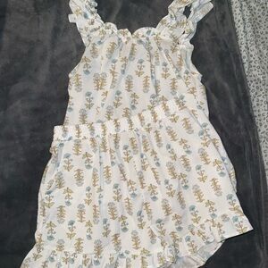 Floral Ruffle Trim Pajama Set